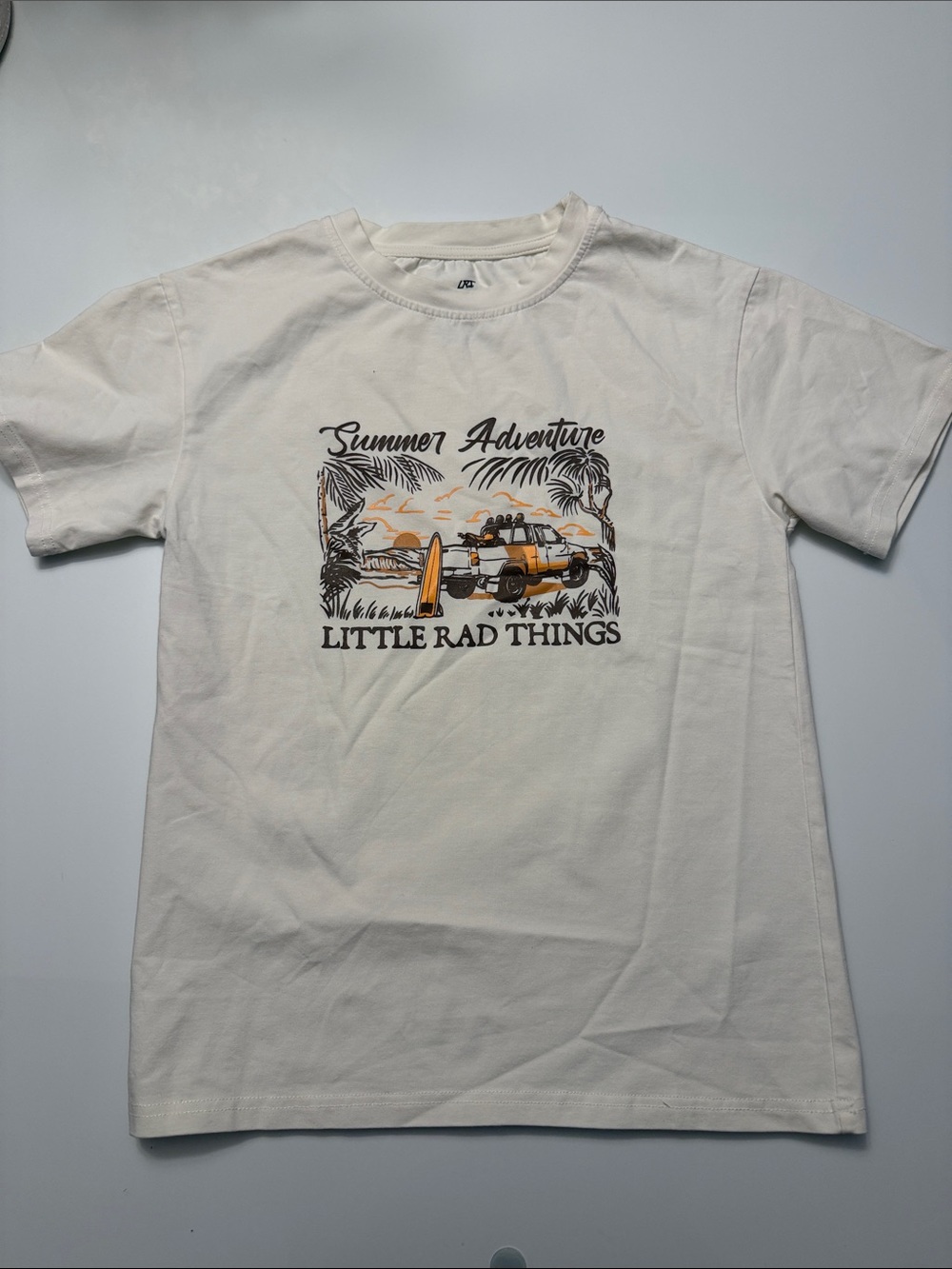 Kids Summer Adventure Graphic Tee - White
